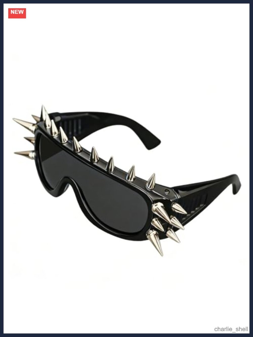 Punk Spike Sunglasses Goth Y2K Metal Rivets Cosplay Rave Unisex